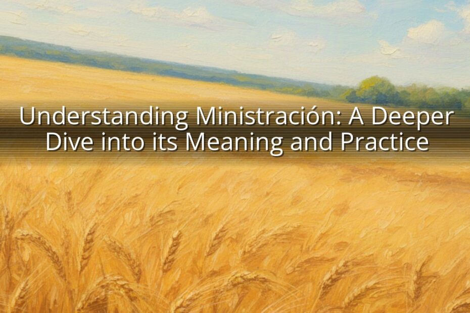 Understanding Ministración: A Deeper Dive into its Meaning and Practice