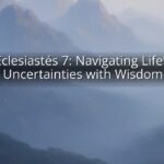 Eclesiastés 7: Navigating Life's Uncertainties with Wisdom Eclesiastés 7: Navigating Life’s Uncertainties with Wisdom