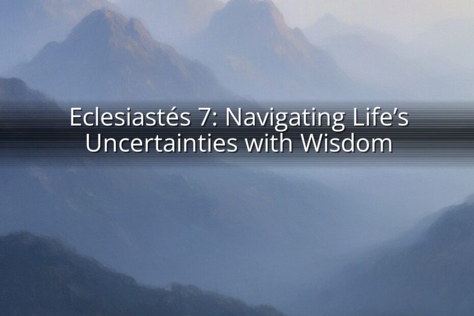 Eclesiastés 7: Navigating Life’s Uncertainties with Wisdom
