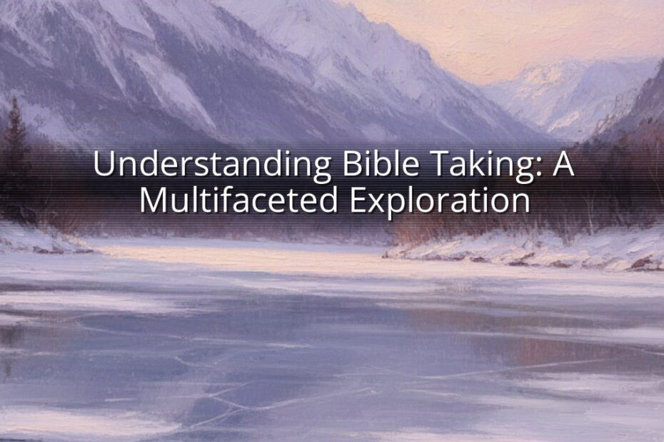 Understanding Bible Taking: A Multifaceted Exploration