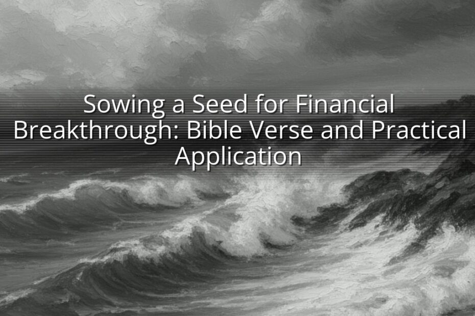 Sowing a Seed for Financial Breakthrough: Bible Verse and Practical Application