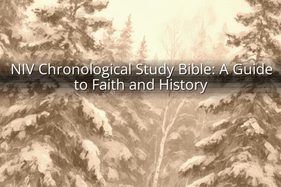 NIV Chronological Study Bible: A Guide to Faith and History
