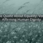 Bible Quote About Equality: Verses Affirming Human Dignity