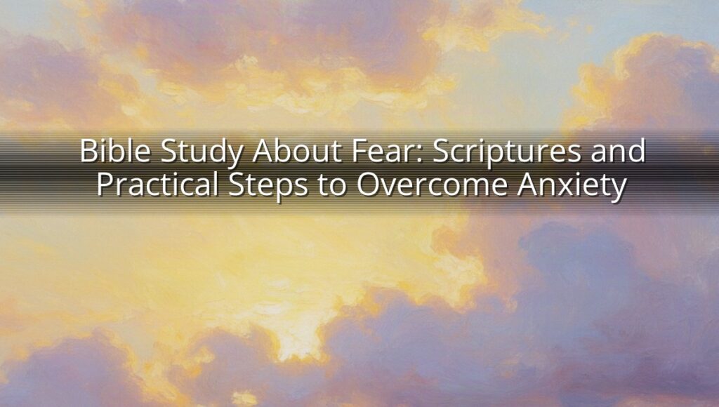 Bible Study About Fear: Scriptures and Practical Steps to Overcome Anxiety