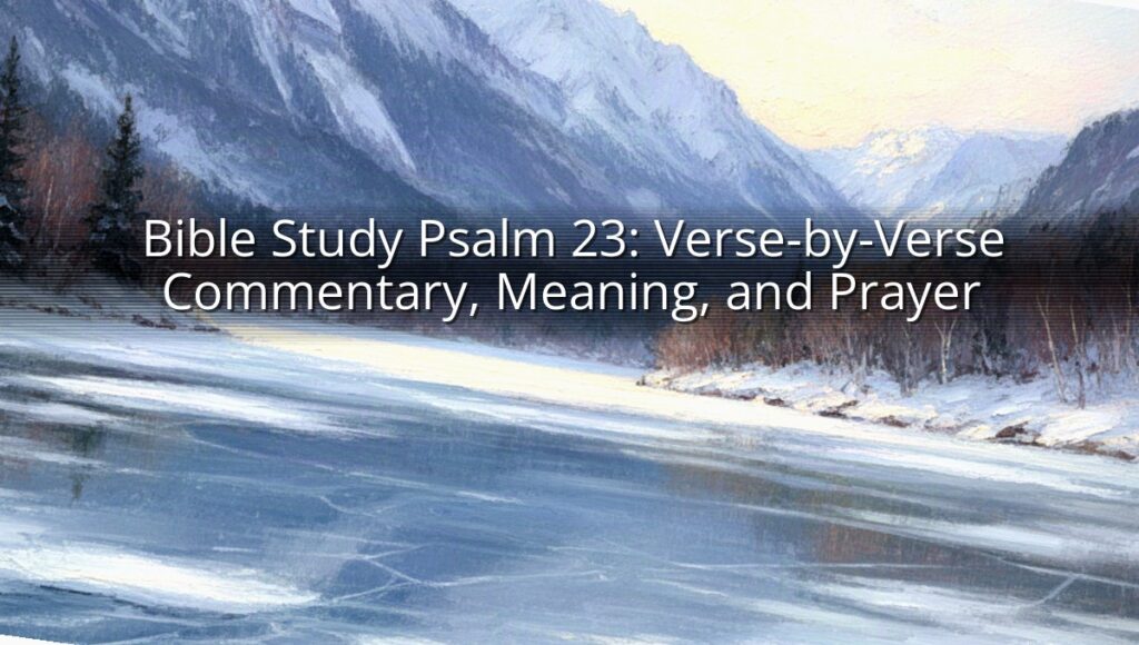 Bible Study Psalm 23: Verse-by-Verse Commentary, Meaning, and Prayer