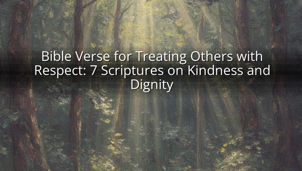 Bible Verse for Treating Others with Respect: 7 Scriptures on Kindness and Dignity