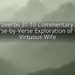 Proverbs 31 10 Commentary: A Verse-by-Verse Exploration of the Virtuous Wife