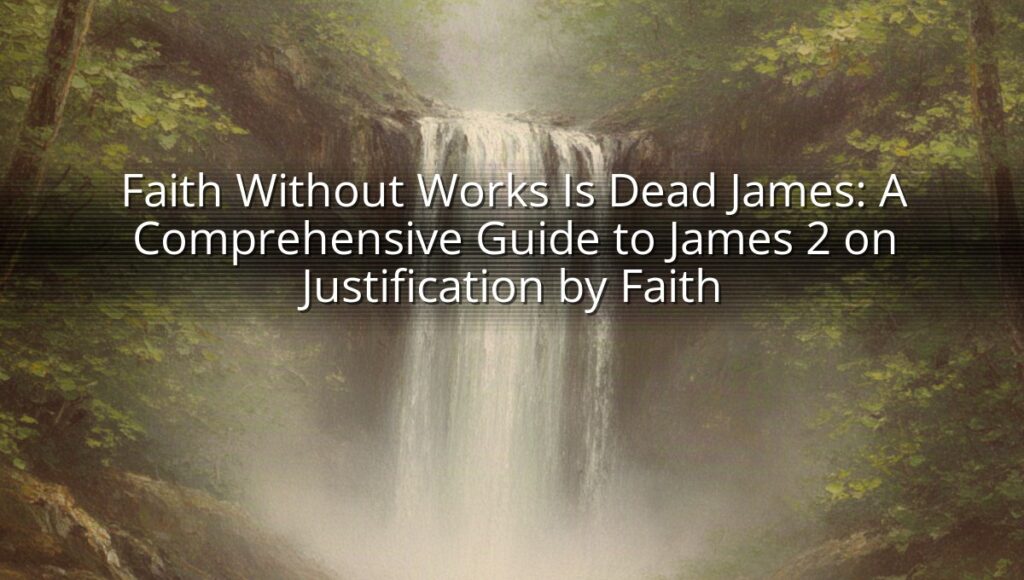 Faith Without Works Is Dead James: A Comprehensive Guide to James 2 on Justification by Faith