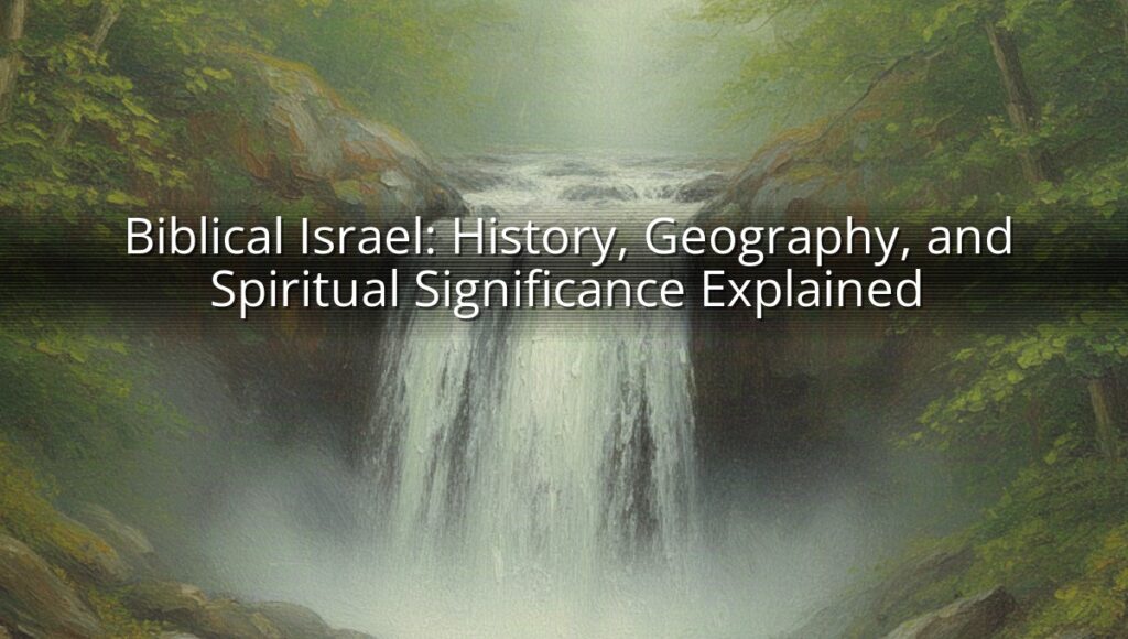 Biblical Israel: History, Geography, and Spiritual Significance Explained
