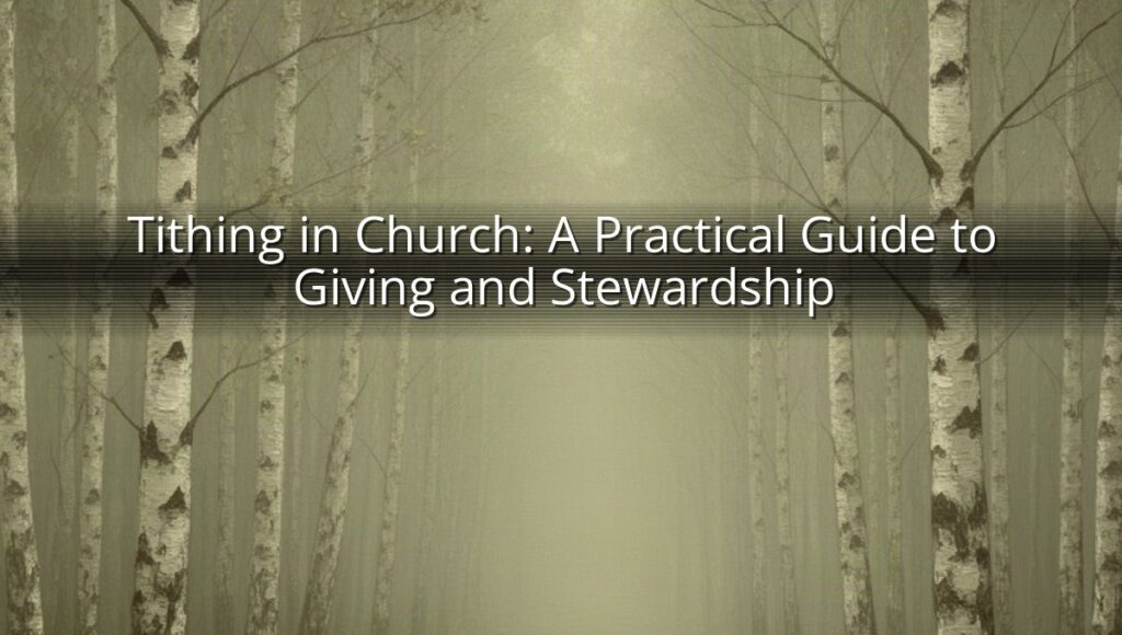 Tithing in Church: A Practical Guide to Giving and Stewardship