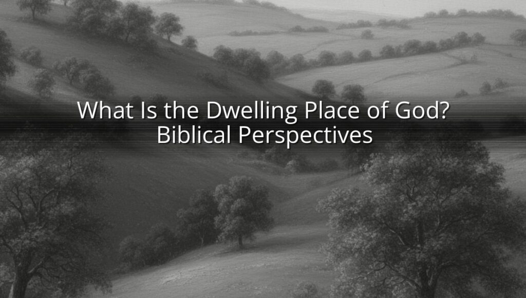 What Is the Dwelling Place of God? Biblical Perspectives