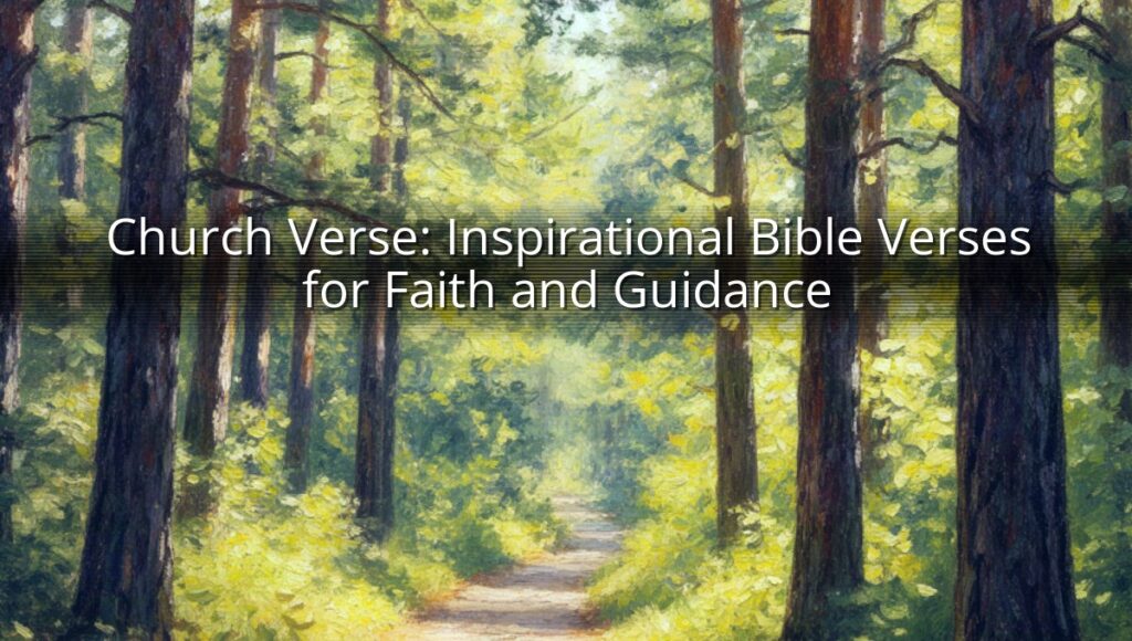 Church Verse: Inspirational Bible Verses for Faith and Guidance