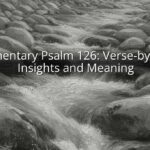 Commentary Psalm 126: Verse-by-Verse Insights and Meaning