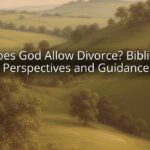 Does God Allow Divorce? Biblical Perspectives and Guidance Does God Allow Divorce? Biblical Perspectives and Guidance