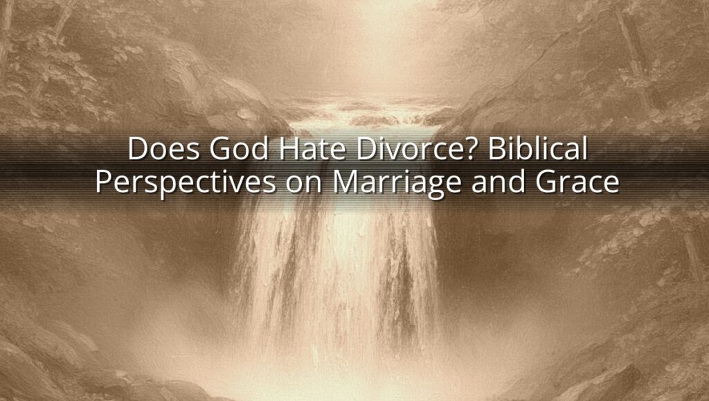 Does God Hate Divorce? Biblical Perspectives on Marriage and Grace