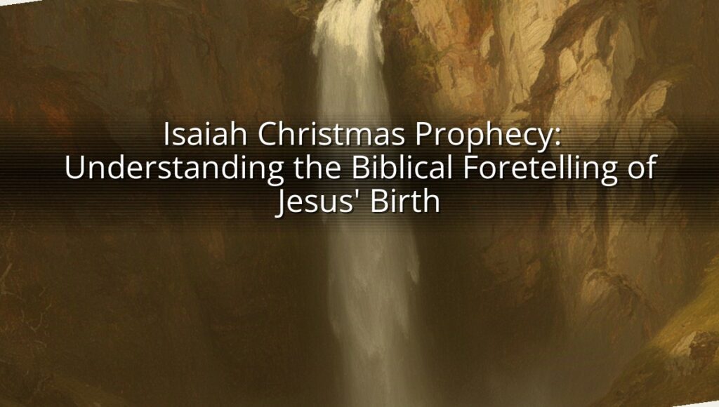 Isaiah Christmas Prophecy: Understanding the Biblical Foretelling of Jesus' Birth