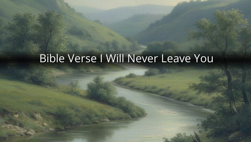 Bible Verse I Will Never Leave You