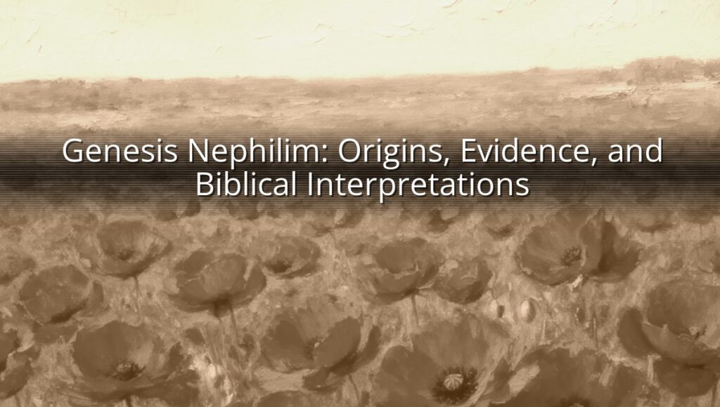 Genesis Nephilim: Origins, Evidence, and Biblical Interpretations