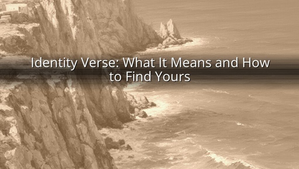 Identity Verse: What It Means and How to Find Yours