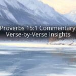 Proverbs 15:1 Commentary: Verse-by-Verse Insights Proverbs 15:1 Commentary: Verse-by-Verse Insights