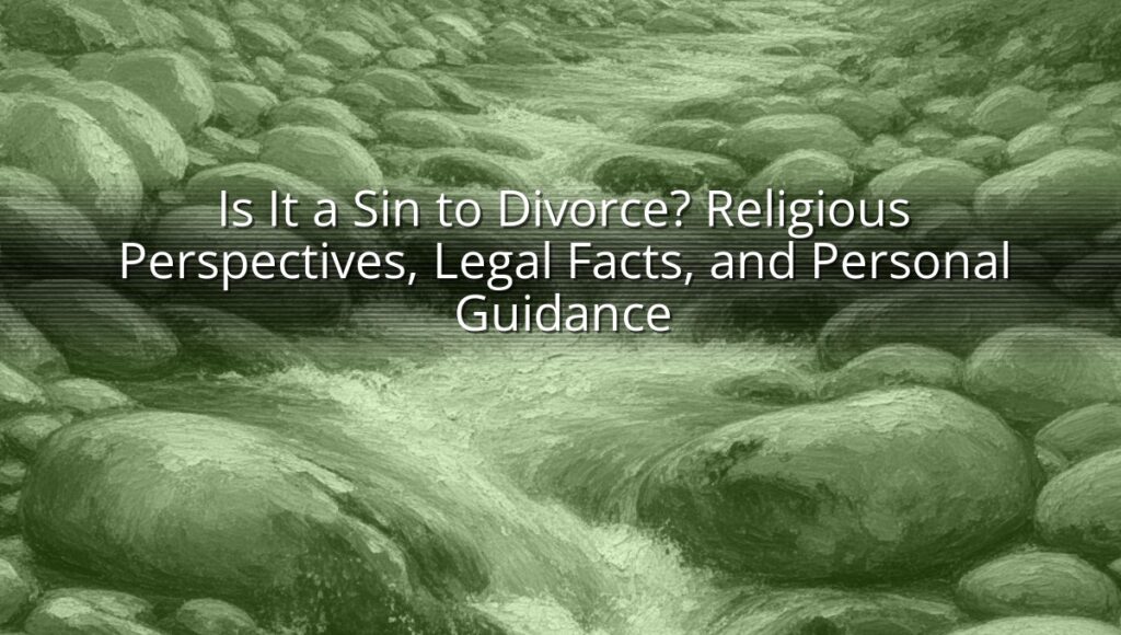 Is It a Sin to Divorce? Religious Perspectives, Legal Facts, and Personal Guidance