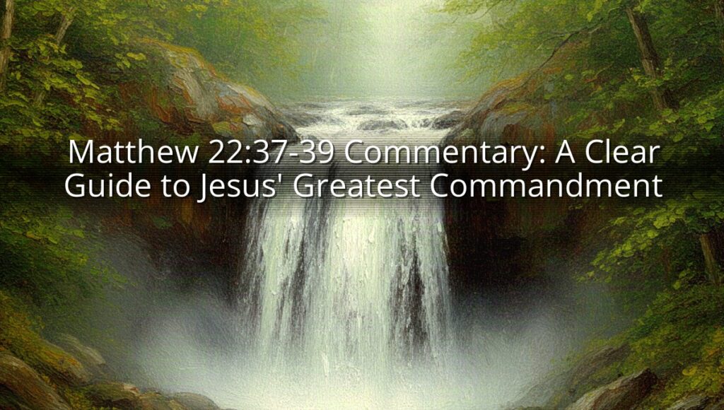 Matthew 22:37-39 Commentary: A Clear Guide to Jesus' Greatest Commandment